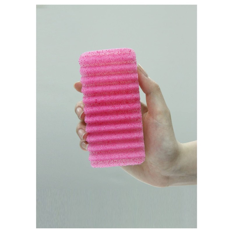 Aisen Durable Knurled Kitchen Sponge with Edges GIZA Pink Antibacterial