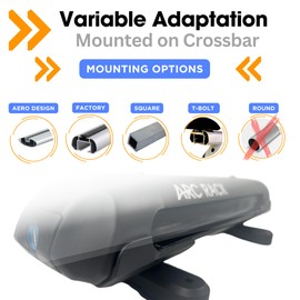 17" Small Multi-Purpose Roof Car Ski Rack Carrier or Fishing Pole Rack, Transport 2 Ski's, 2 Snowboards, 4 Fishing Poles.. Occupies Half Vehicle Roof Crossbar Foot Print.