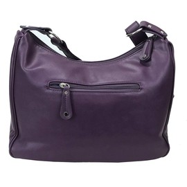 Fashion Locking Concealed Carry Big Hobo Bag CCW Cross Body Bag with Credit Card Slots (Purple)