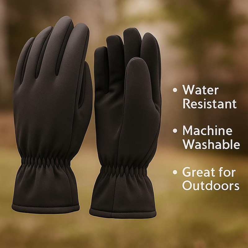 Polar Extreme Heat Mens Sherpa Lined Stretch Glove -Grey-L/XL