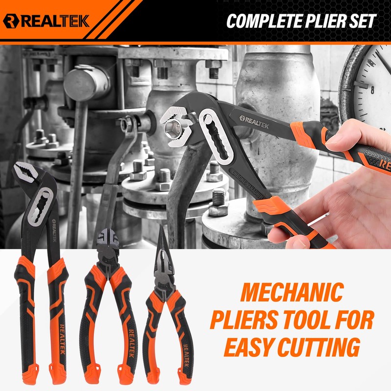 REALTEK 100 Piece Mechanic Tool Set, Car Tool Kit, Cr-V