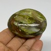 93.6g, 2.4"x1.8"x1.1" Natural Untreated Green Opal Palm-Stone Crystal Polished Galet