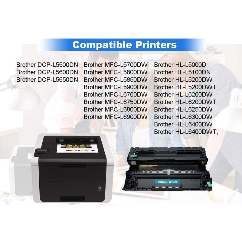 InkSpire Compatible DR820 Replacement Drum Unit DR-820 for Brother MFC-L5700DW