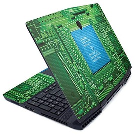 MightySkins Carbon Fiber Skin for Alienware M15 (2019) - Circuit Board | Protective, Durable Textured Carbon Fiber Finish | Easy to Apply, Remove, and Change Styles | Made in The USA