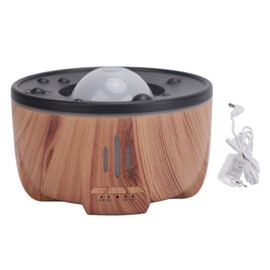 Aromatherapy Humidifier 300ml Timer Wood Grain Essential Oil Diffuser Cool Mist Humidifier for Office Bedroom 100‑240V EU Plug
