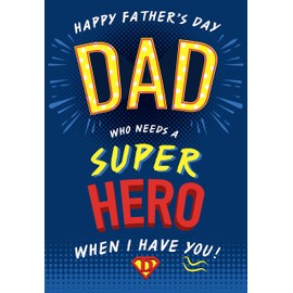 Piccadilly Greetings Modern Father's Day Card Dad - 9 x 6 inches