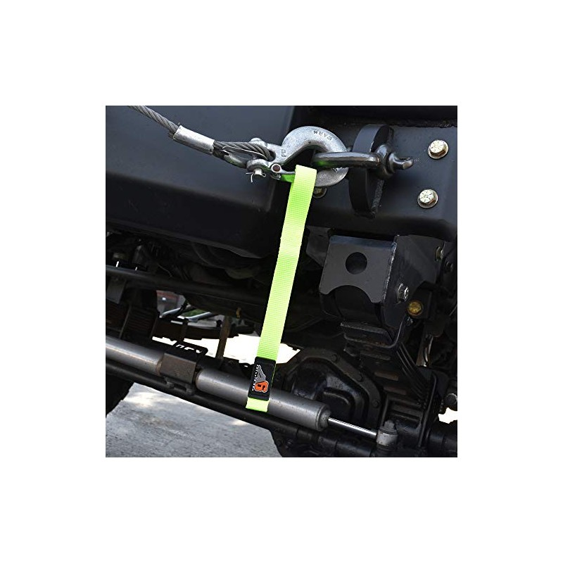 Agency 6™ Winch Hook Pull Strap - Safety Yellow -