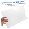 WOONEKY Bathtub Splash Guard Corner Spatter Preventer Kitchen Sink Splashing