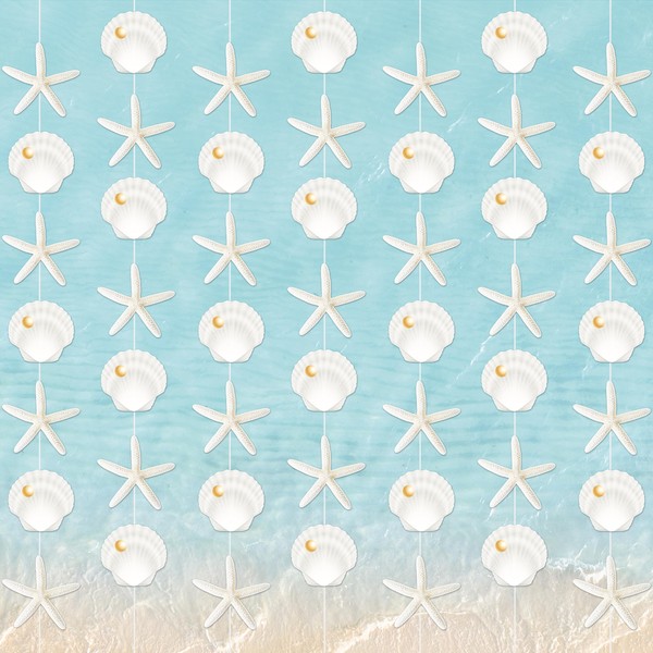 C L cooper life 8pcs Beach Seashell Party Hanging Garlands