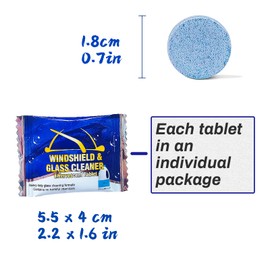 40 Pieces Concentrated Car Windscreen Cleaning Tablets, Fixed Wiper Cleaning Tablets for Car Windscreens, Multifunctional Car Effervescent Tablets for Windows, Mirrors