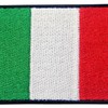 EmbTao Italy Flag Embroidered Patch Italian Iron On Sew On
