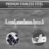 Maxzwell Wall Mount Coat Rack with 5 Chrome Hooks –