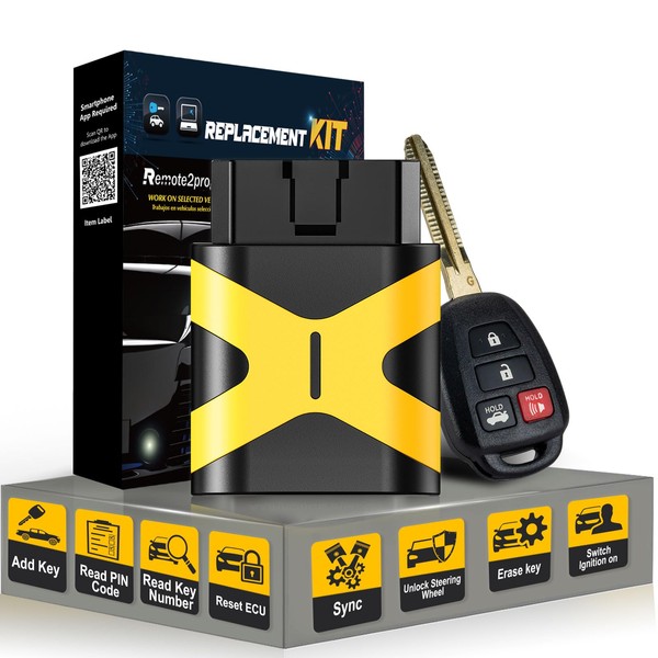 Remote2program Simple and Safe Self Programming Car Key Kit Uncut