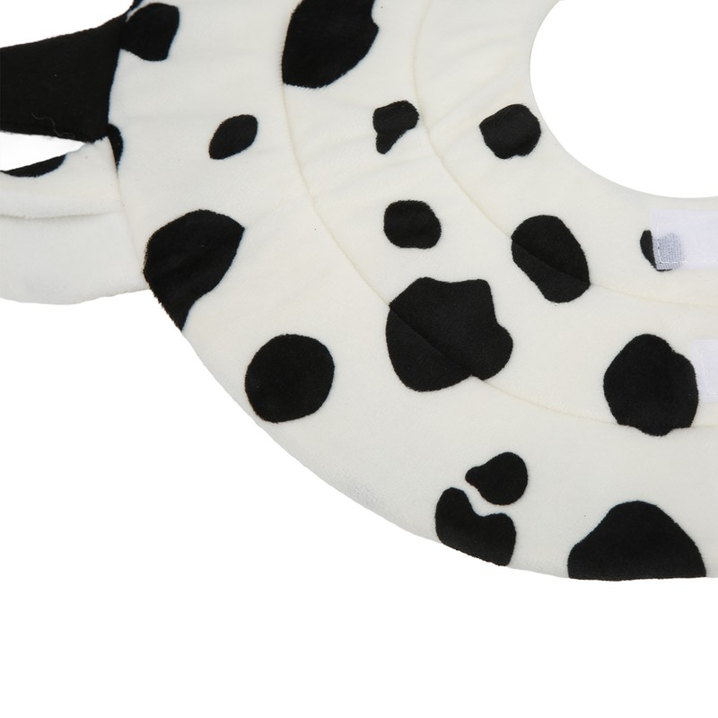 Cat Elizabeth Cone Cartoon Adjustable Cow Pattern After Surgery Recovery