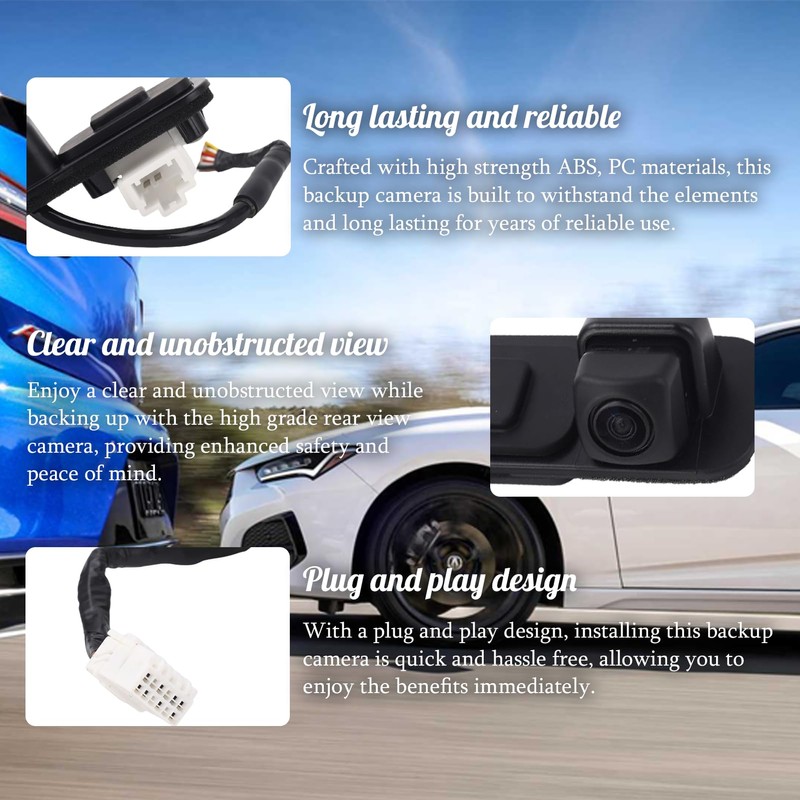 Rear View Backup Camera for Acura TLX 2015-2020, High Resolution