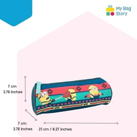 mybagstory Pencil Case for Boys Minions - Children - School - Primary School - Nursery - Nursery - Pencil Case Boys - Size 22 cm - Gift Idea - Blue, Minions Blue, Children, Classic, Minions Blue,