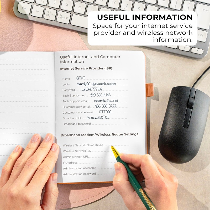 Clever Fox Password Book with alphabetical tabs. Internet Address Organizer