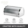 Oggi Stainless Steel Roll Top Bread Box for Kitchen Countertop