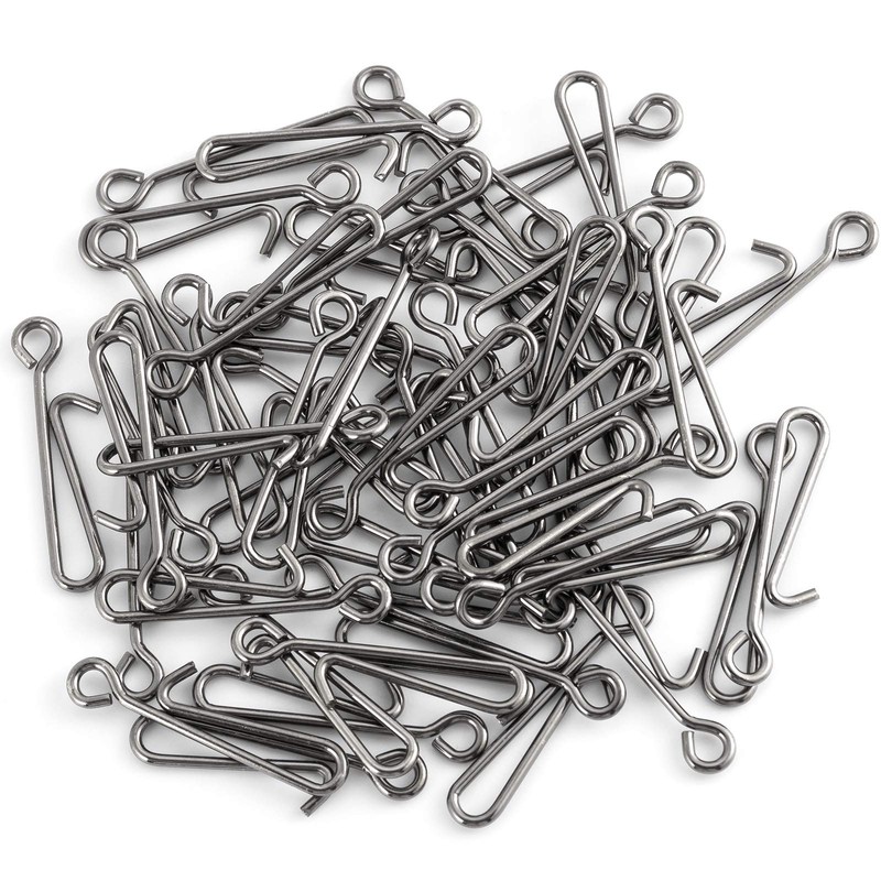 Dr.Fish 50 Pack Fast Fishing Snap Clips Stainless Steel Hanging