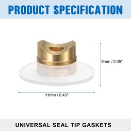 sourcing map Seal Tip Gaskets, Airless Paint Sprayer Replace Gaskets Seal Tip Gaskets Brass (Upgrade),10 Pcs