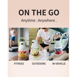 ZHENMI Portable Blender, Personal Blender for Smoothies & Shakes, Cordless, 33oz BPA-Free Vessel, Leakproof Lid with Sip Spout, USB-C Rechargeable, Easy-to-Clean Parts, Green