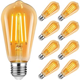 Dahanky Dahanky 8Stck Edison Vintage Glhbirne, E27 4W LED Glhbirne Vintage Antike Glhbirne, LED Lampe Warmwei? 2700K 470LM Licht Beleuchtung fr Nostalgie Haus Caf Bar Restaurant