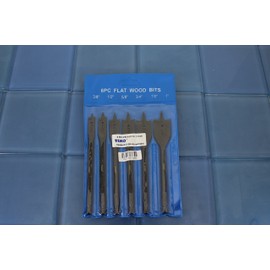 TEMO 6 pc Heavy Duty Spade Drill Bit Set 3/8 Inch To 1 Inch