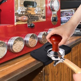 CHEDODU Coffee Knock Box,Knocking Container, Coffee Set, Non-Slip Coffee Grounds Container, Shock-Absorbing Espresso Knocking Box, Removable Metal Knocking Bar