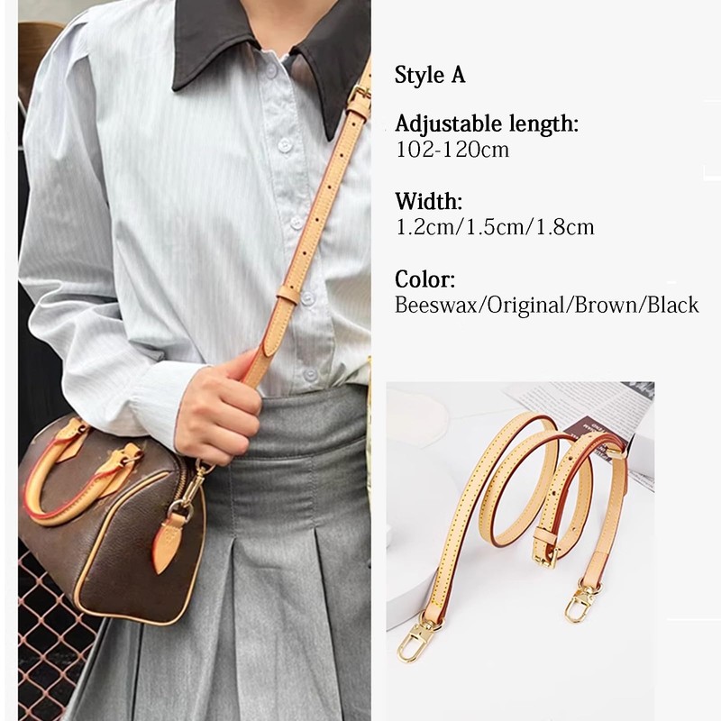 Leather Bag Strap Replacement Strap Adjuster Handbag Strap Length 102-120cm