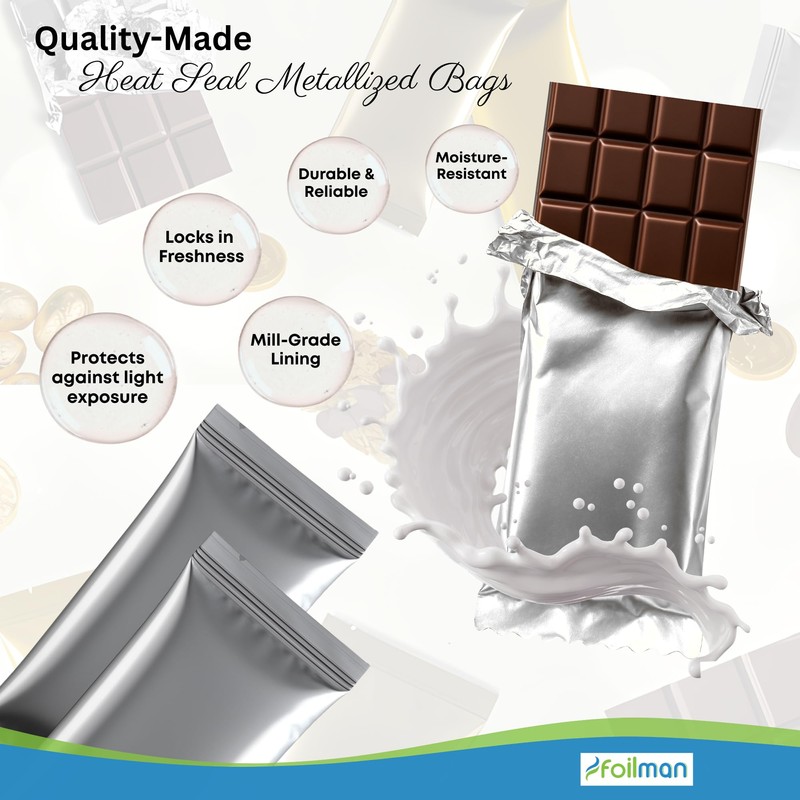 Foilman - Heat Seal Bags (Metallized) For Chocolate Bar Wrapping