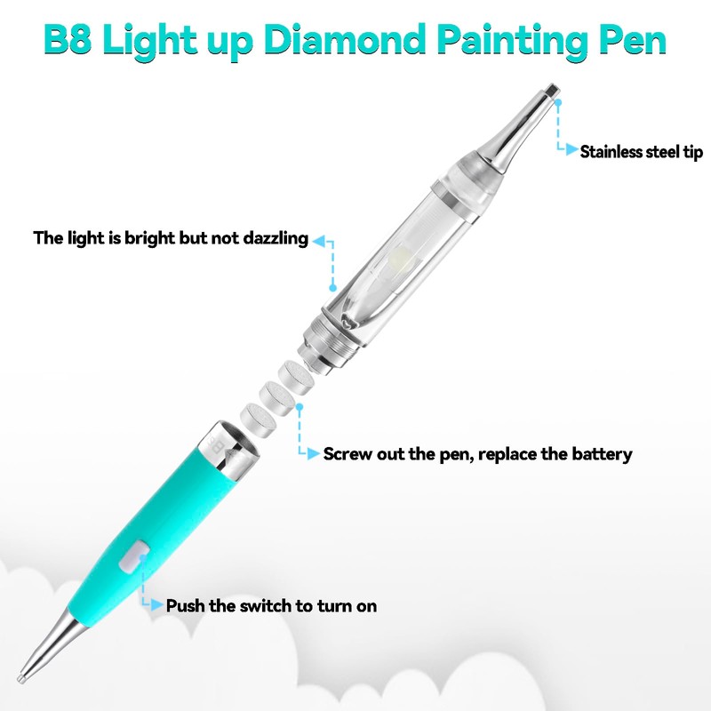 benote Original Diamond Art Painting Pen Lighted Drill Pen 2.0