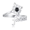 Kootwo Size 8 (18.1mm) Open Ring 925 Sterling Silver Faith