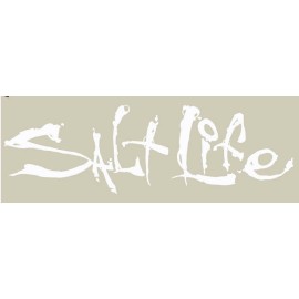 Salt Life Decal Approximately 6.5" Wide X 2.25" Tall - White