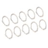5 Pair Silver Hoop Earrings Retro Simple Lightweight Zinc Alloy