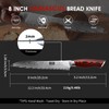 HOSHANHO Bread Knife,8 Inch Serrated Bread Knife Ultra Sharp Damascus