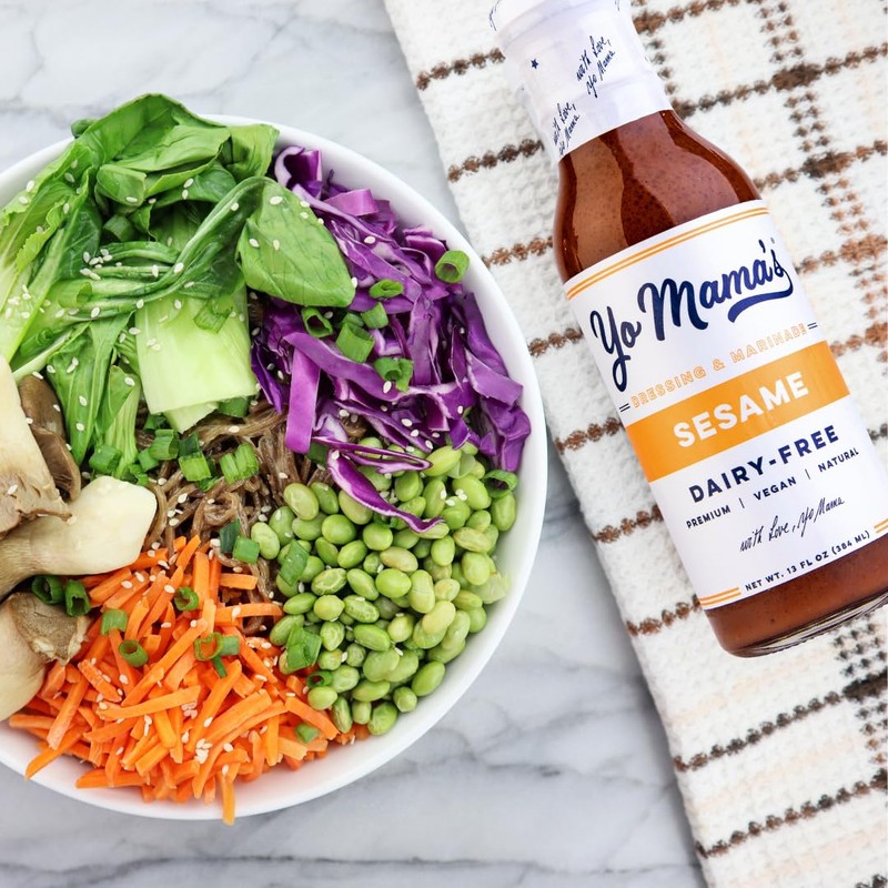 Yo Mama's Foods Gourmet Honey Balsamic & Asian Sesame Dressing