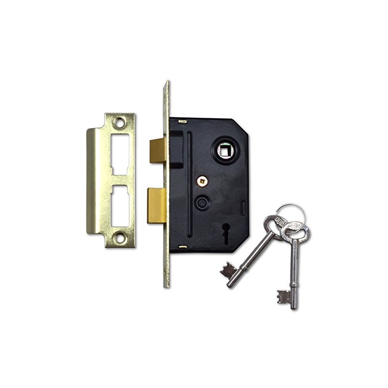 Union Locks 2295 2-Lever Mortice Sash-Lock 63mm - Polished Brass