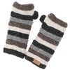 GURU SHOP Ringed Hand Warmers from Nepal, Hand Knitted Virgin