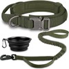 COOYOO Dog Collar,3 Piece Set Tactical Dog Collar, Adjustable Military
