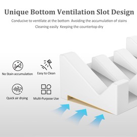 EGWON Silicone Soap Holder Self Draining Waterfall Drying Tray,Soap Dish for Shower Wall with Draining Easy to Clean and Store(3PCS)