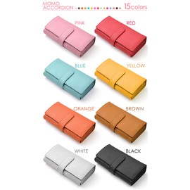 MOMO AN-469 Women's Accordion Wallet Long Card Wallet, orange