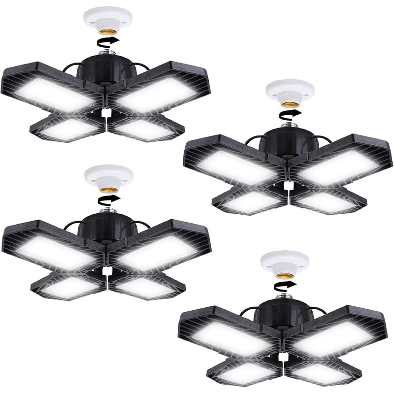 GMximo LED Garage Lights,100W Deformable Led Garage Lighting 10000LM E26