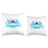 Shark Swimming Swimming goggles Summer Throw Pillow