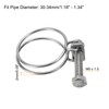 sourcing map 6Pcs Double Wire Hose Clamp, 30-34mm Adjustable Stainless
