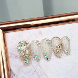 Silk Shimmer Handmade Nail Tips - Oval / 실크 쉬머 수제네일팁 - 오벌