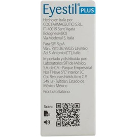 Eyestil Plus | Hialuronato de sodio 0.4% | Lubricante ocular para alivio de ojo seco e irritación (10 ml), uso diario