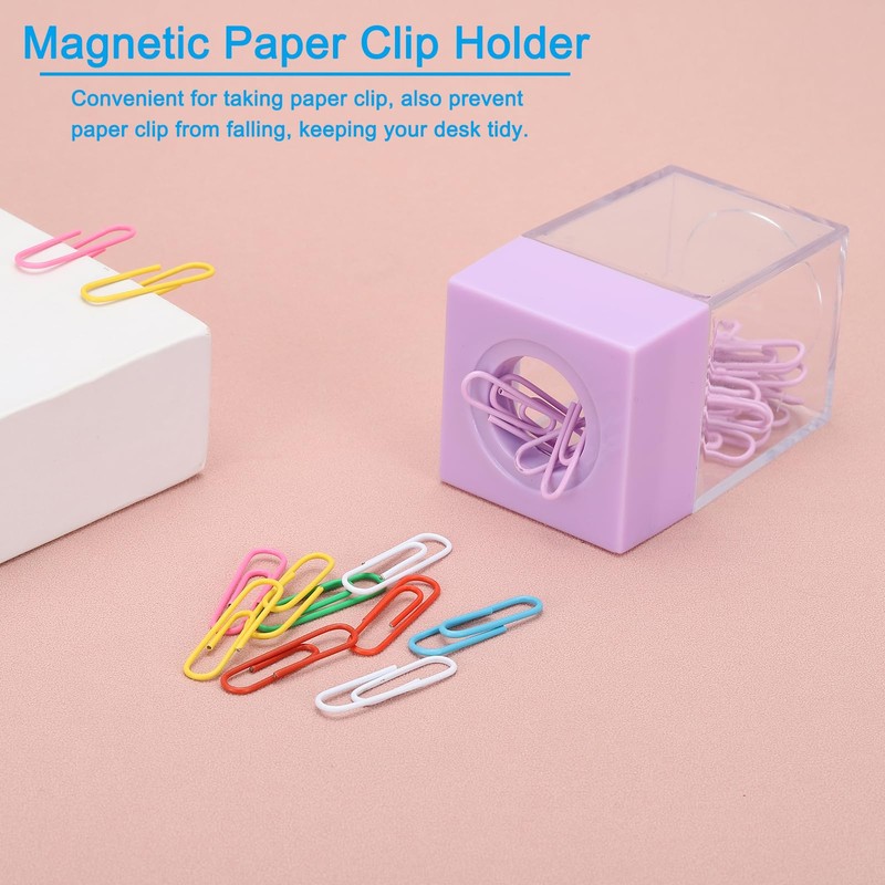 PATIKIL Magnetic Paper Clip Holder Dispenser, 2 Pcs Large Capacity