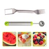 2-in-1 Stainless Steel Watermelon Fruit Cutter Slicer Tool and Melon