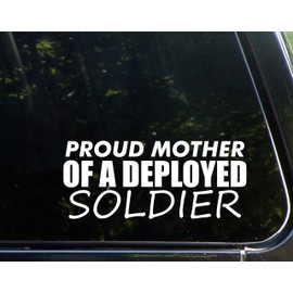 Diamond Graphics Proud Mother of A Deployed Soldier (8-3/4" x 3-3/4") Die Cut Decal Bumper Sticker for Windows, Cars, Trucks, Laptops, Etc.