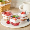 50 Pack 3.5 oz Mini Dessert Cups with Lids and